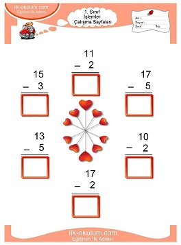 Çocuklar İçin toplam işlemi yaprak testleri 